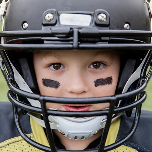 Boy with helmet on at San Marcos Kids Dentistry in San Marcos, CA